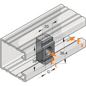 Zahnplatte Zink-Nickel M8